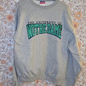 Vintage gray University of Notre Dame sweatshirt